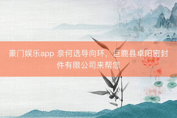 豪门娱乐app 奈何选导向环，巨鹿县卓阳密封件有限公司来帮您